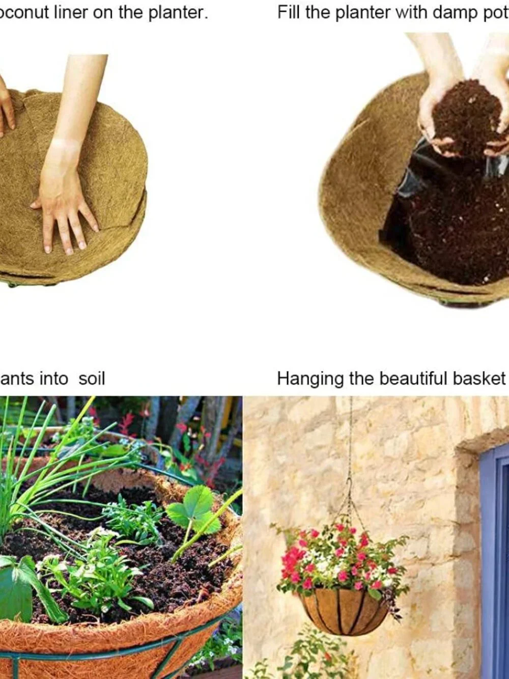 16x40 inch Natural Coconut Coir Liner Sheets Coco Fiber Roll Coco Mat for Plante